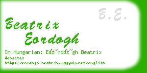 beatrix eordogh business card